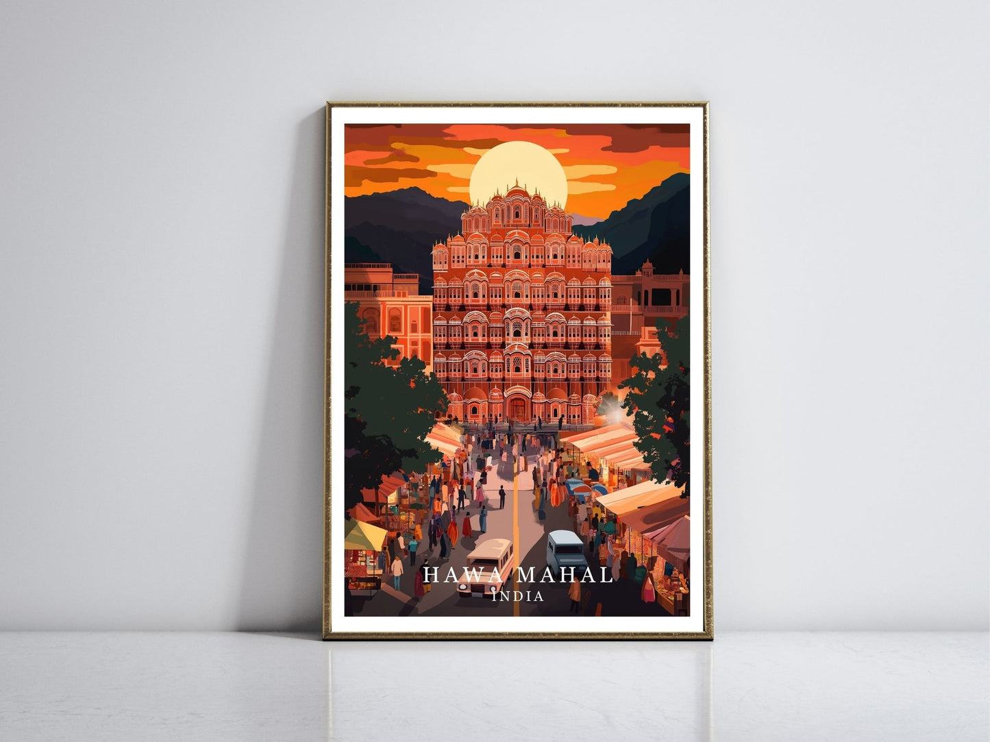 Hawa Mahal framed vintage travel poster – Atlas Prints