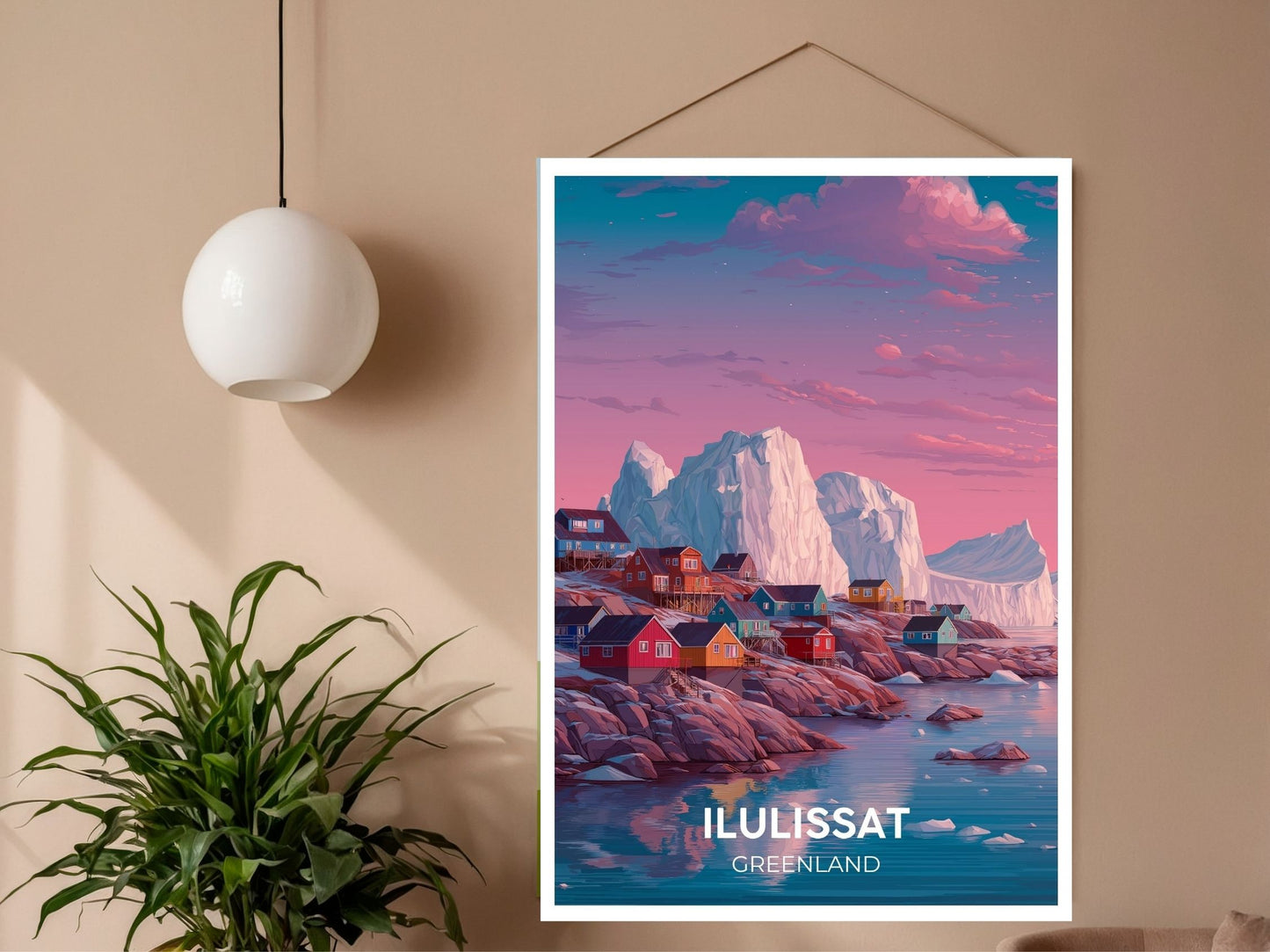 Close-up of Ilulissat Greenland travel poster matte texture – Atlas Prints