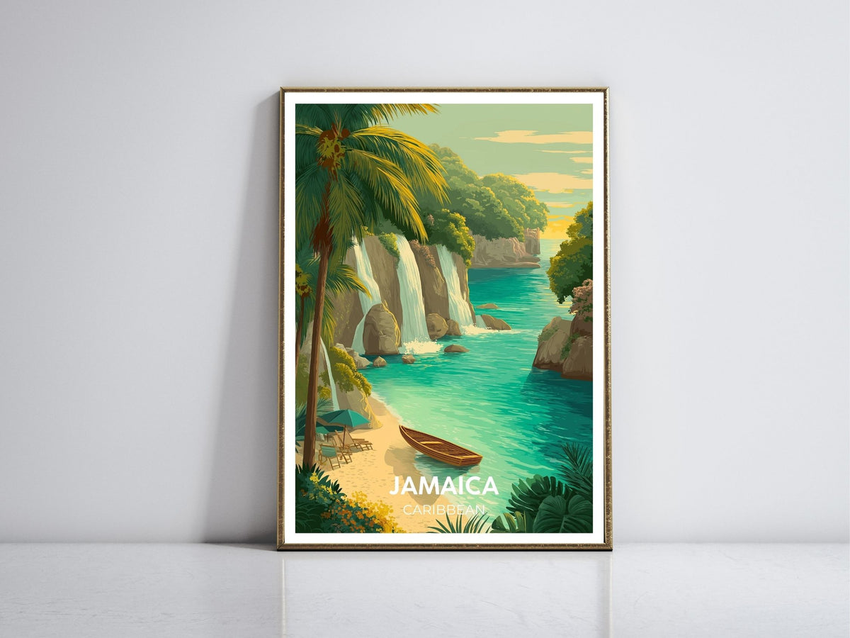 Jamaica Caribbean framed vintage travel poster – Atlas Prints