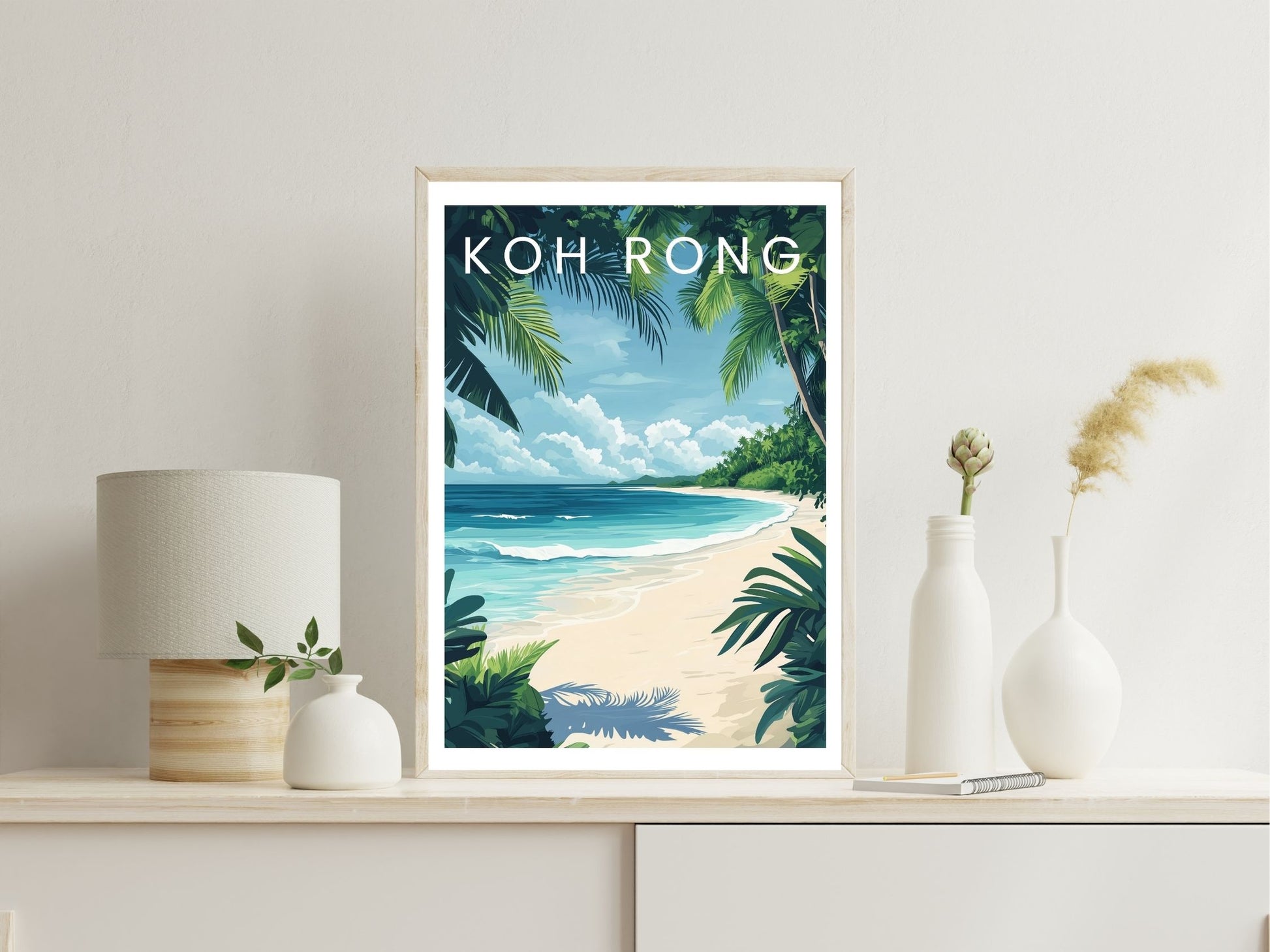 Koh Rong Cambodia wall art print displayed in bedroom – Atlas Prints