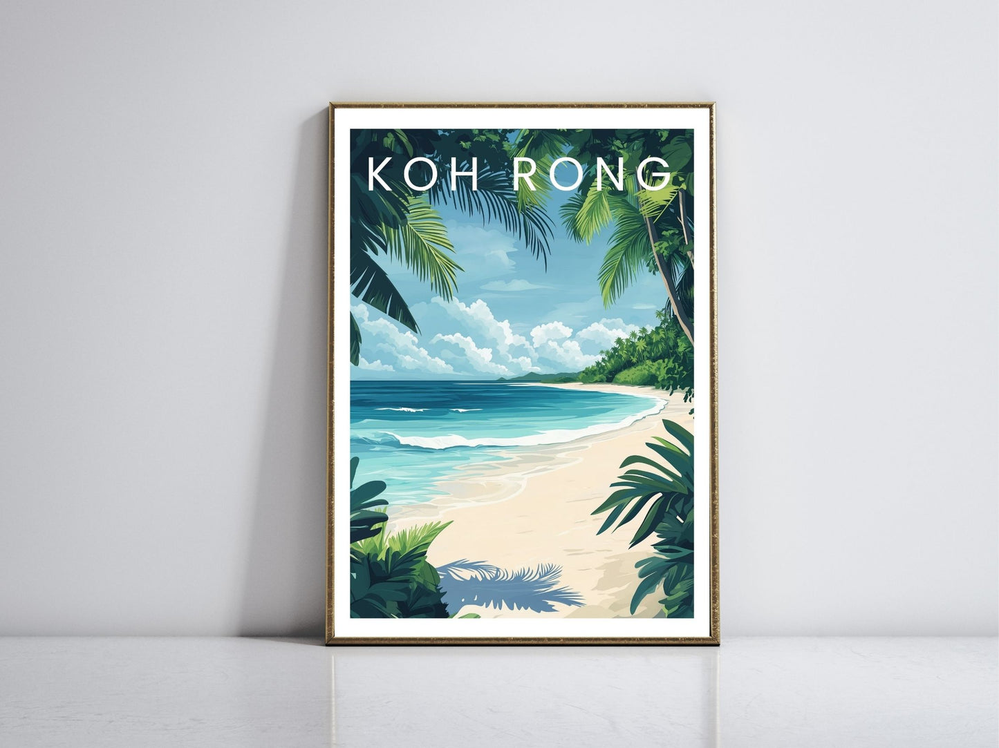 Koh Rong Cambodia framed vintage travel poster – Atlas Prints