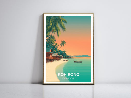 Koh Rong framed vintage travel poster – Atlas Prints