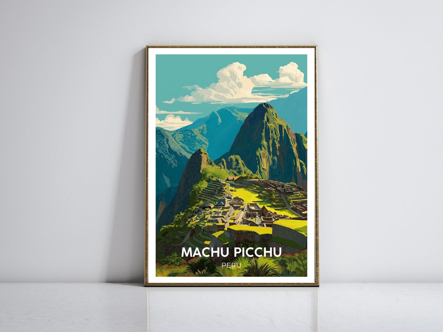 Machu Picchu framed vintage travel poster - Atlas Prints 
