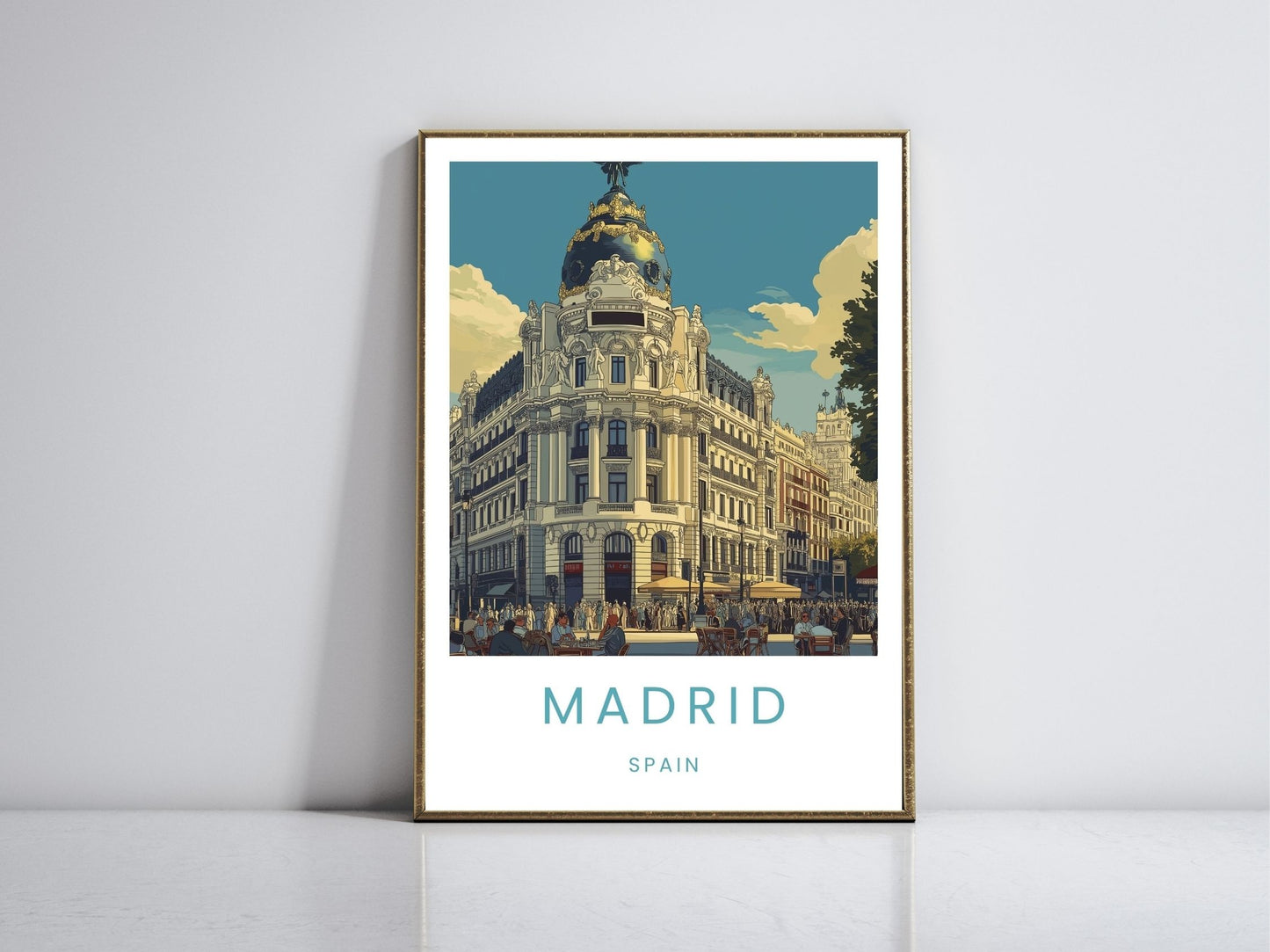 Madrid Spain framed vintage travel poster – Atlas Prints