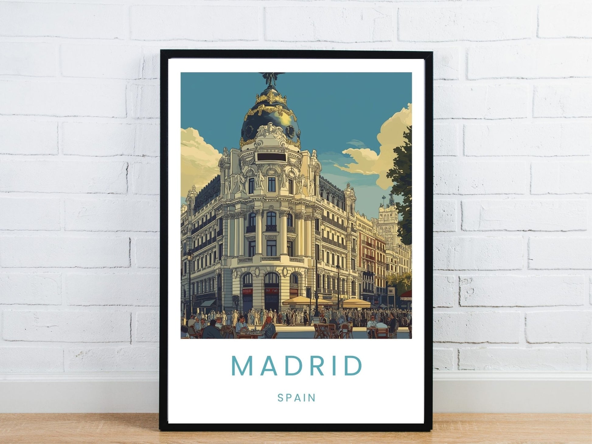 Minimal Madrid Spain travel art poster – Atlas Prints