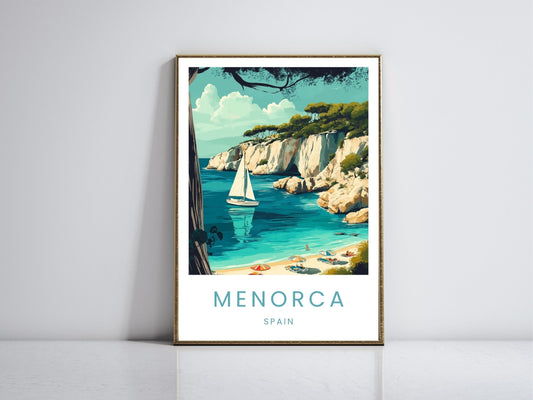 Menorca Balleric Islands framed vintage travel poster – Atlas Prints