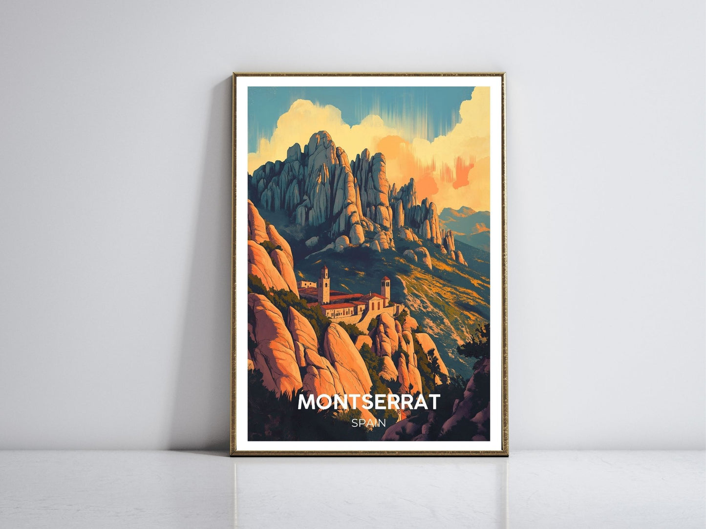 Montserrat framed vintage travel poster – Atlas Prints