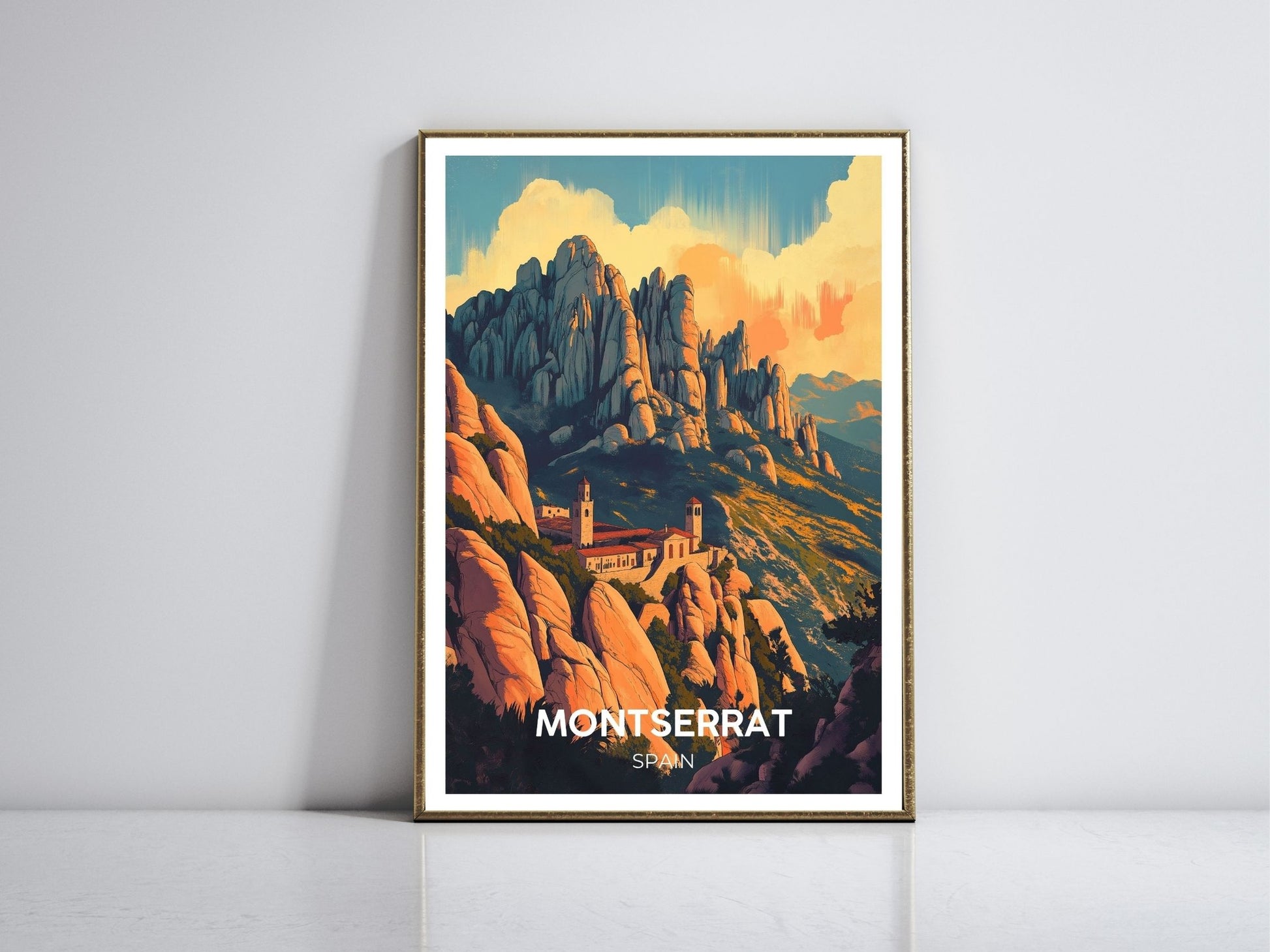 Montserrat framed vintage travel poster – Atlas Prints
