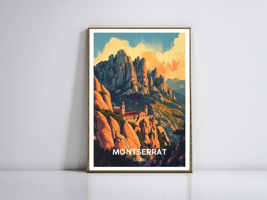 Montserrat framed vintage travel poster – Atlas Prints