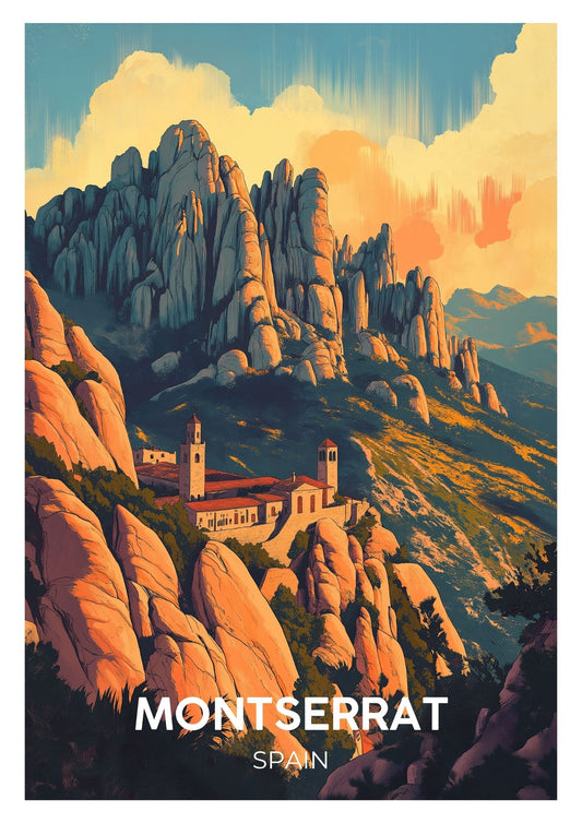 Vintage Montserrat travel poster wall art print – Atlas Prints