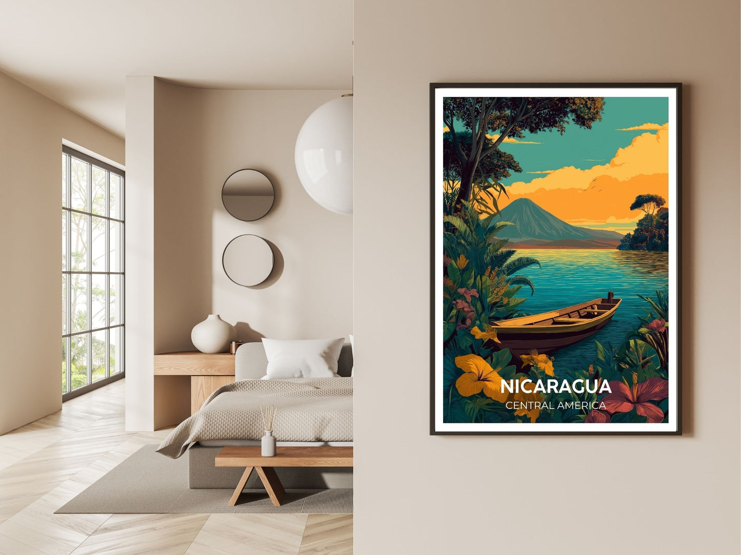 Maui Hawaii wall art print displayed in bedroom – Atlas Prints