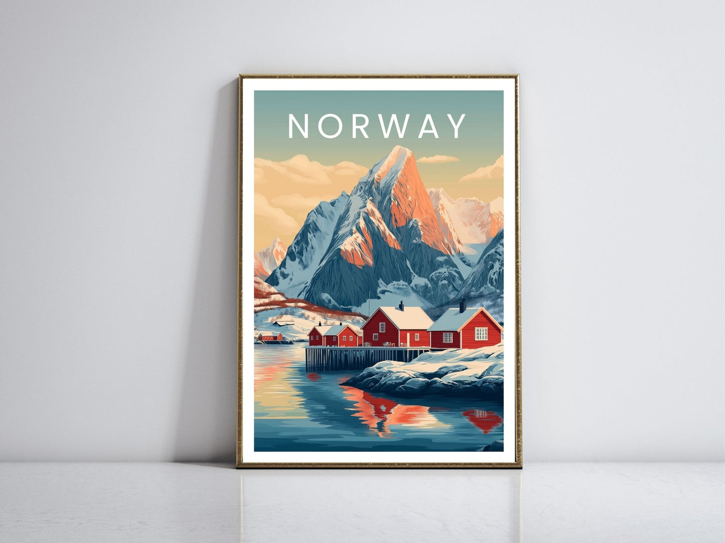 Norway framed vintage travel poster – Atlas Prints