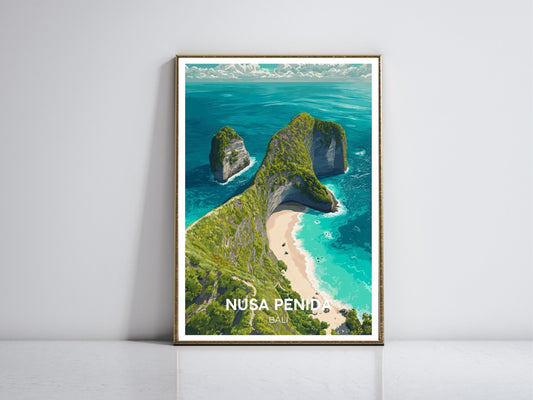 Nusa Penida framed vintage travel poster – Atlas Prints
