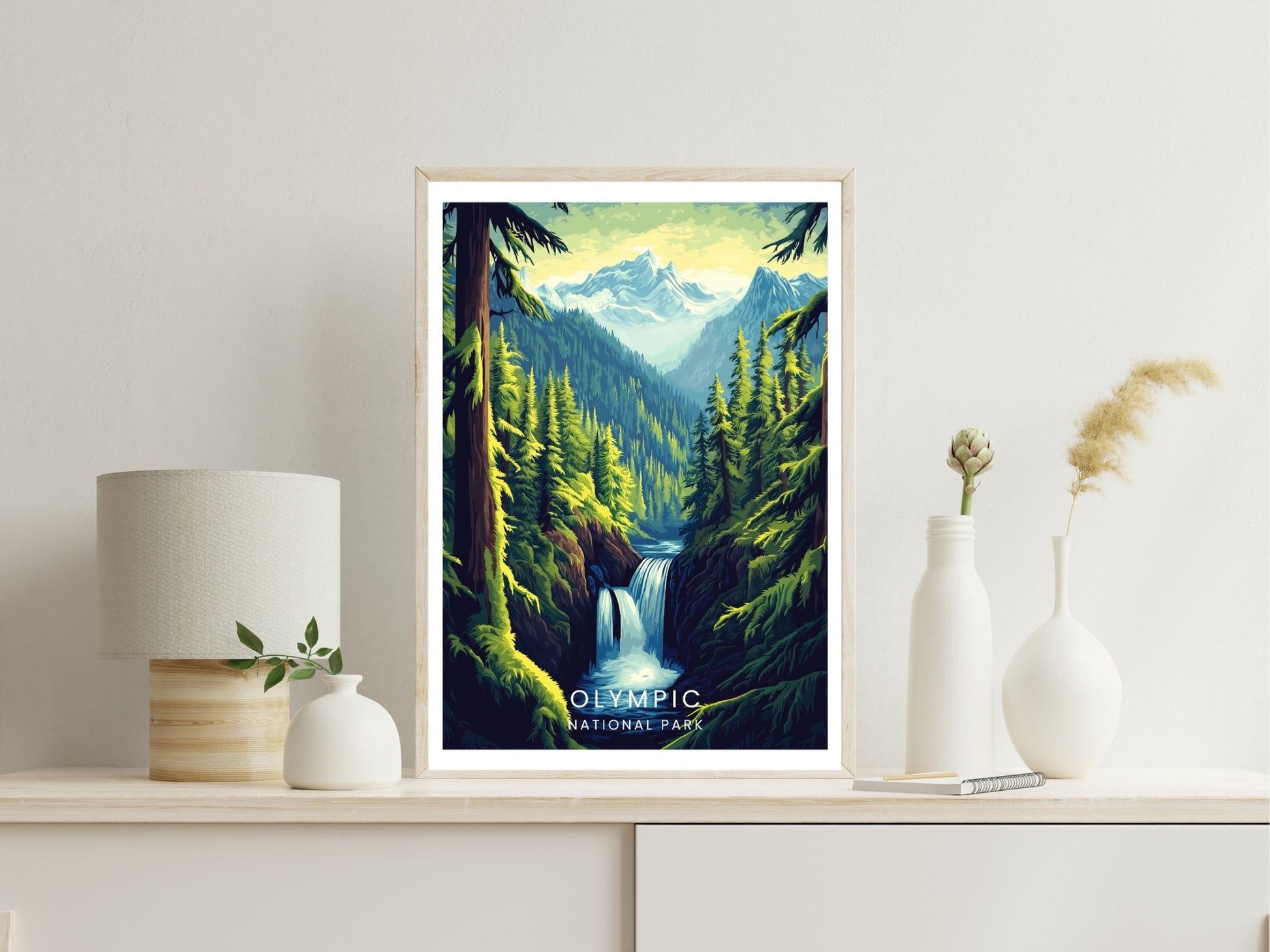 Olympic wall art print displayed in bedroom – Atlas Prints