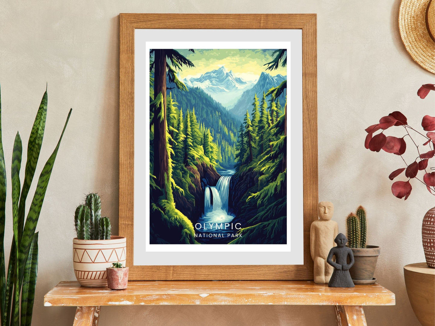 Close-up of Olympic travel poster matte texture – Atlas Prints