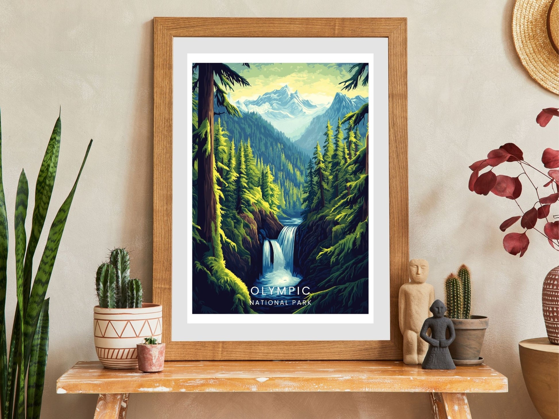 Close-up of Olympic travel poster matte texture – Atlas Prints