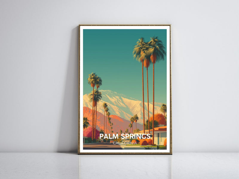 Palm Springs California framed vintage travel poster – Atlas Prints
