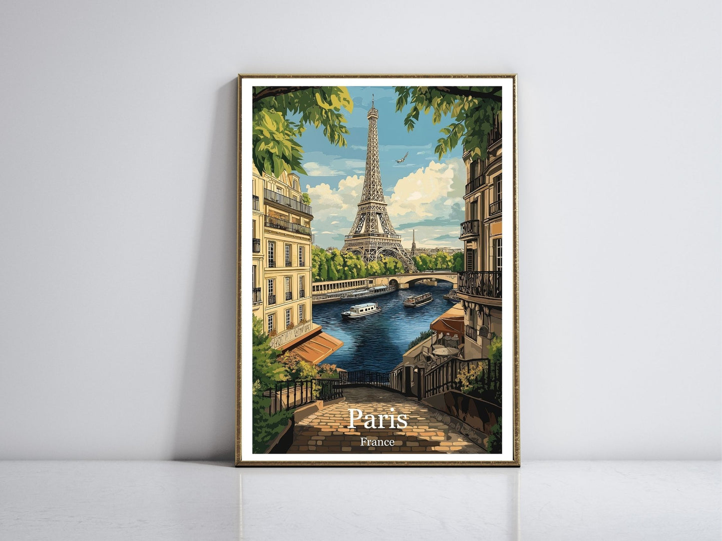 Paris framed vintage travel poster – Atlas Prints
