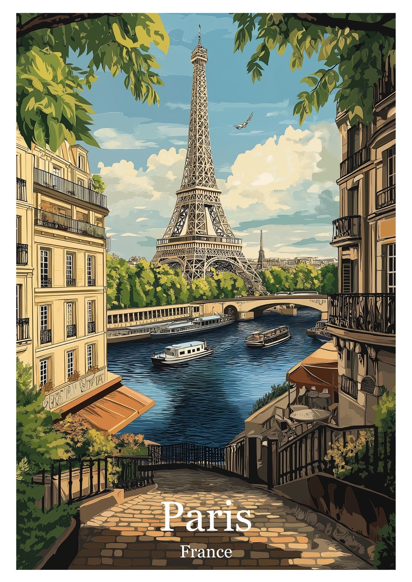 Vintage Paris travel poster wall art print – Atlas Prints