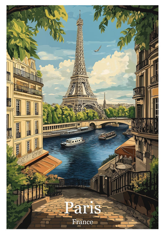 Vintage Paris travel poster wall art print – Atlas Prints