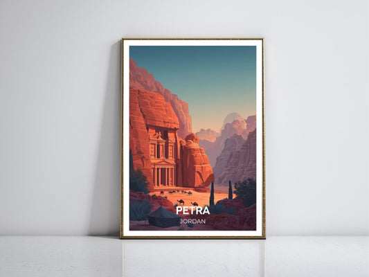 Petra Jordan framed vintage travel poster – Atlas Prints