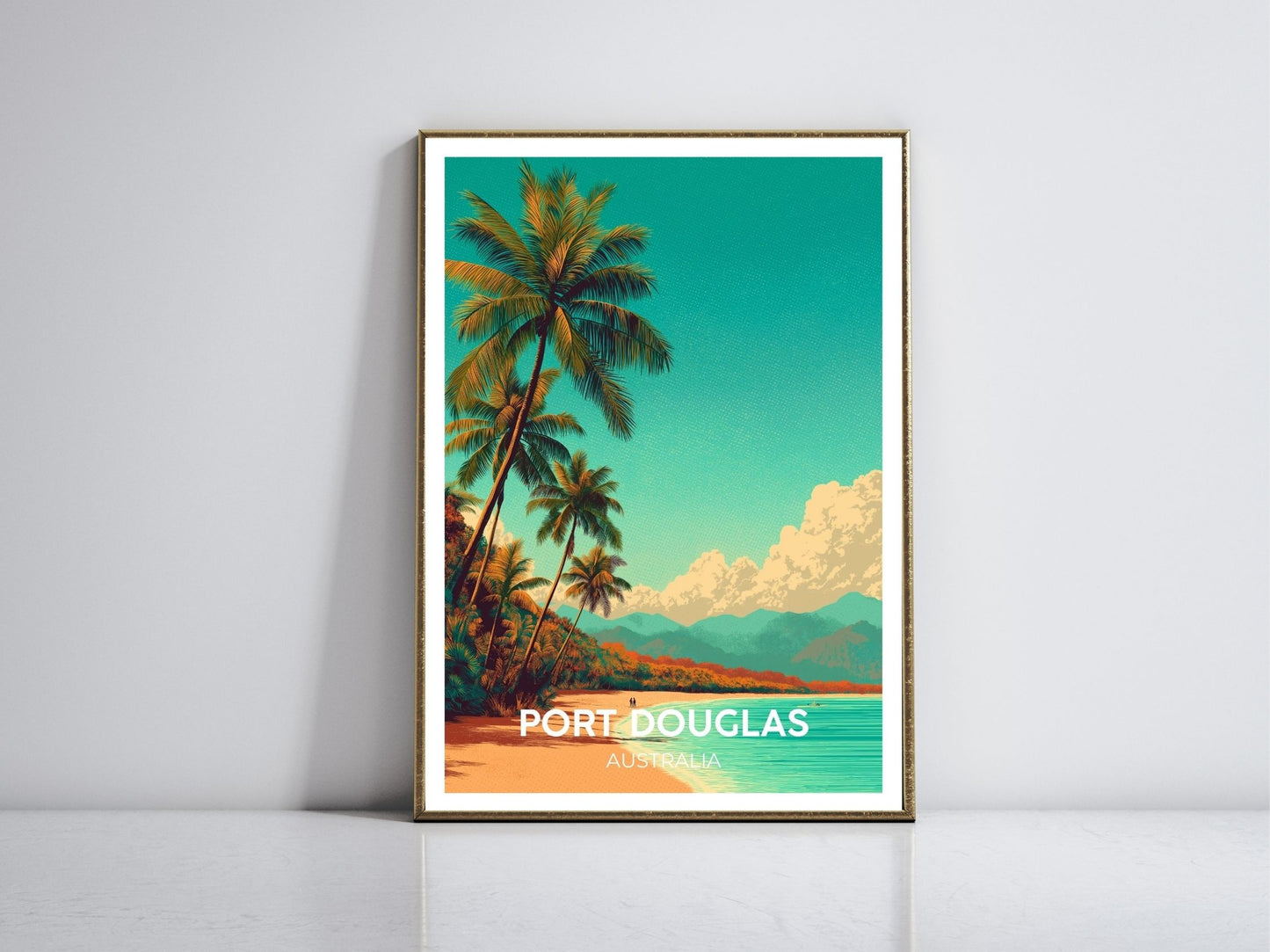 Port Douglas Australia framed vintage travel poster – Atlas Prints