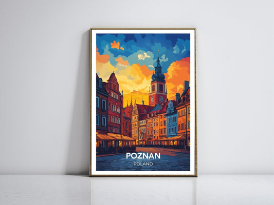 Poznan framed vintage travel poster – Atlas Prints