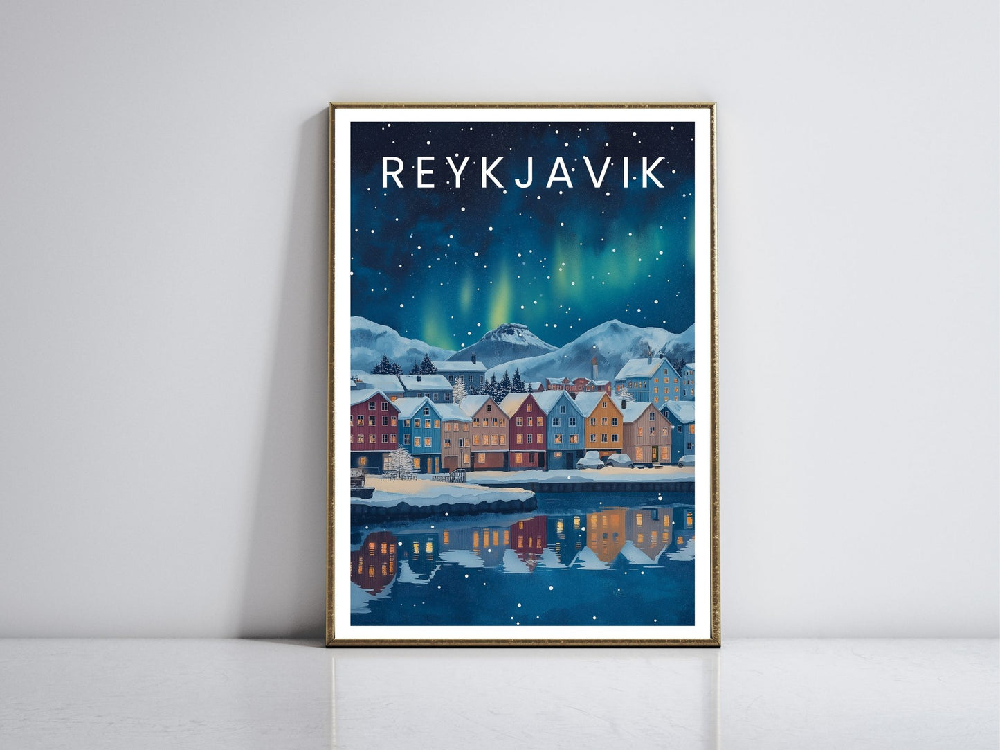 Reyjavik  framed vintage travel poster – Atlas Prints