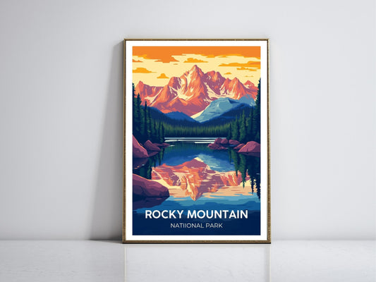 Adirondacks New York framed vintage travel poster – Atlas Prints