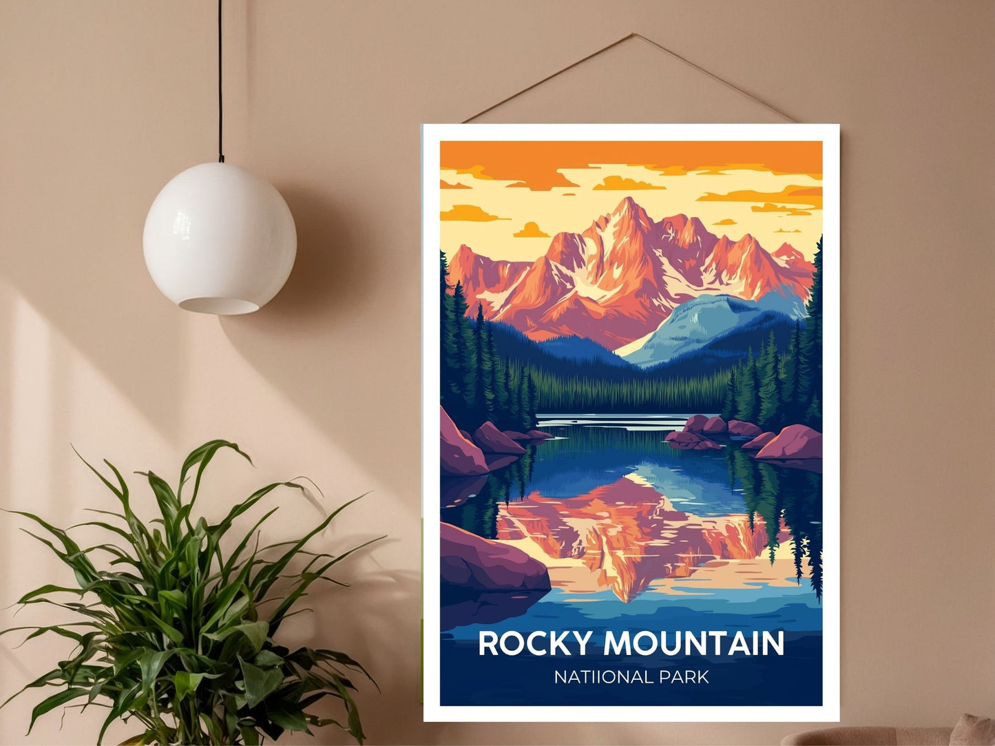 Close-up of Adirondacks New York travel poster matte texture – Atlas Prints