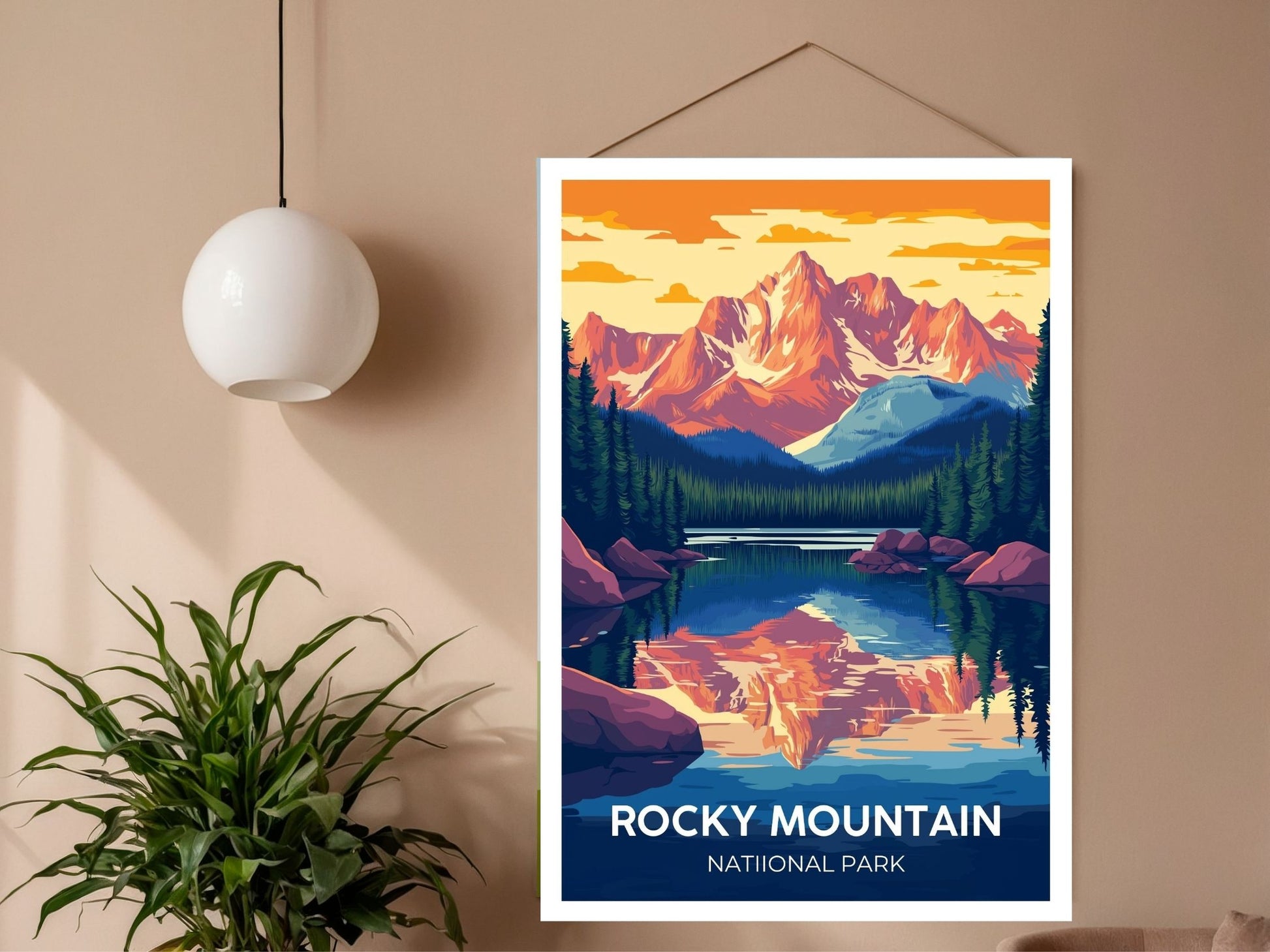 Close-up of Adirondacks New York travel poster matte texture – Atlas Prints