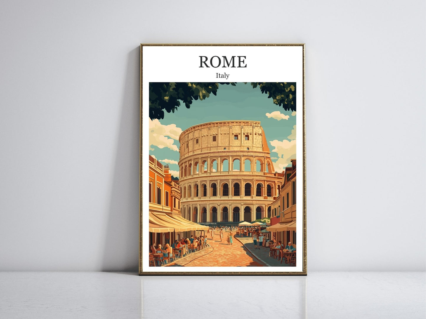 Rome framed vintage travel poster – Atlas Prints
