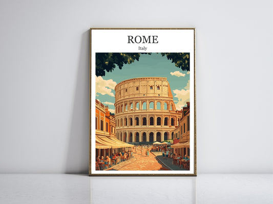 Rome framed vintage travel poster – Atlas Prints