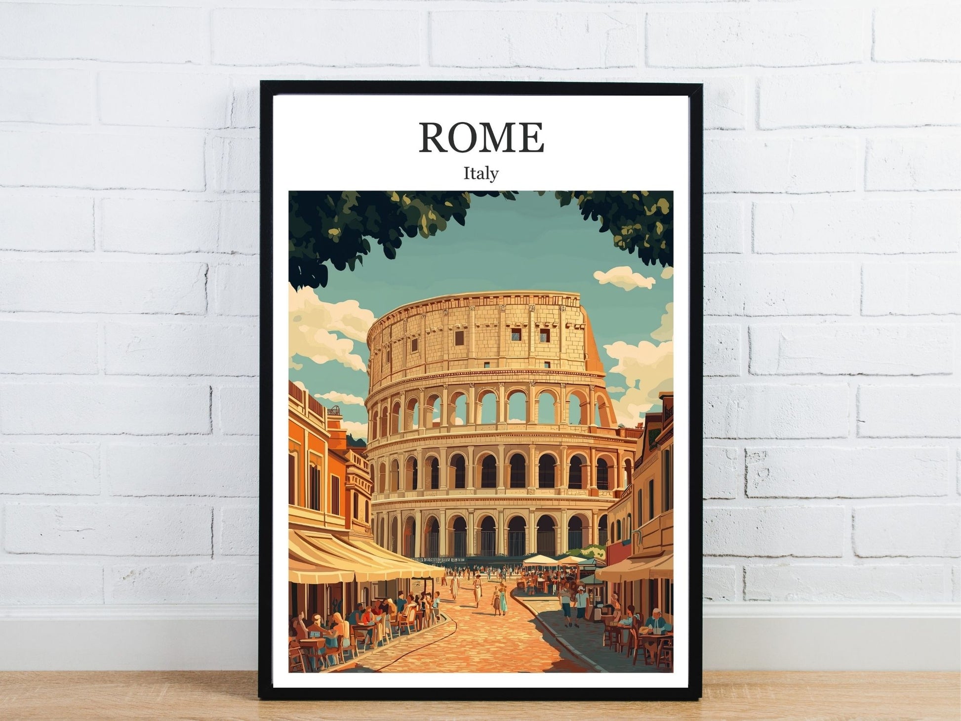 Minimal Rome travel art poster – Atlas Prints