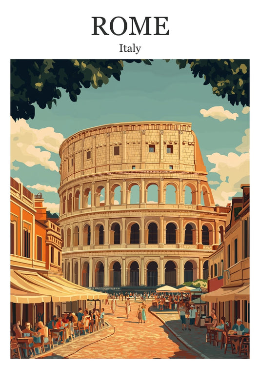 Vintage Rome travel poster wall art print – Atlas Prints