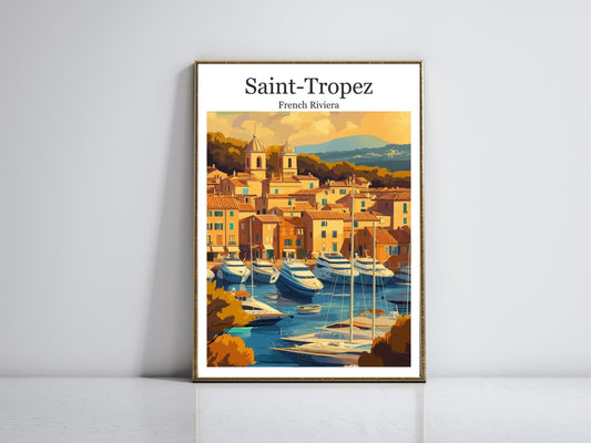Saint Tropez framed vintage travel poster – Atlas Prints