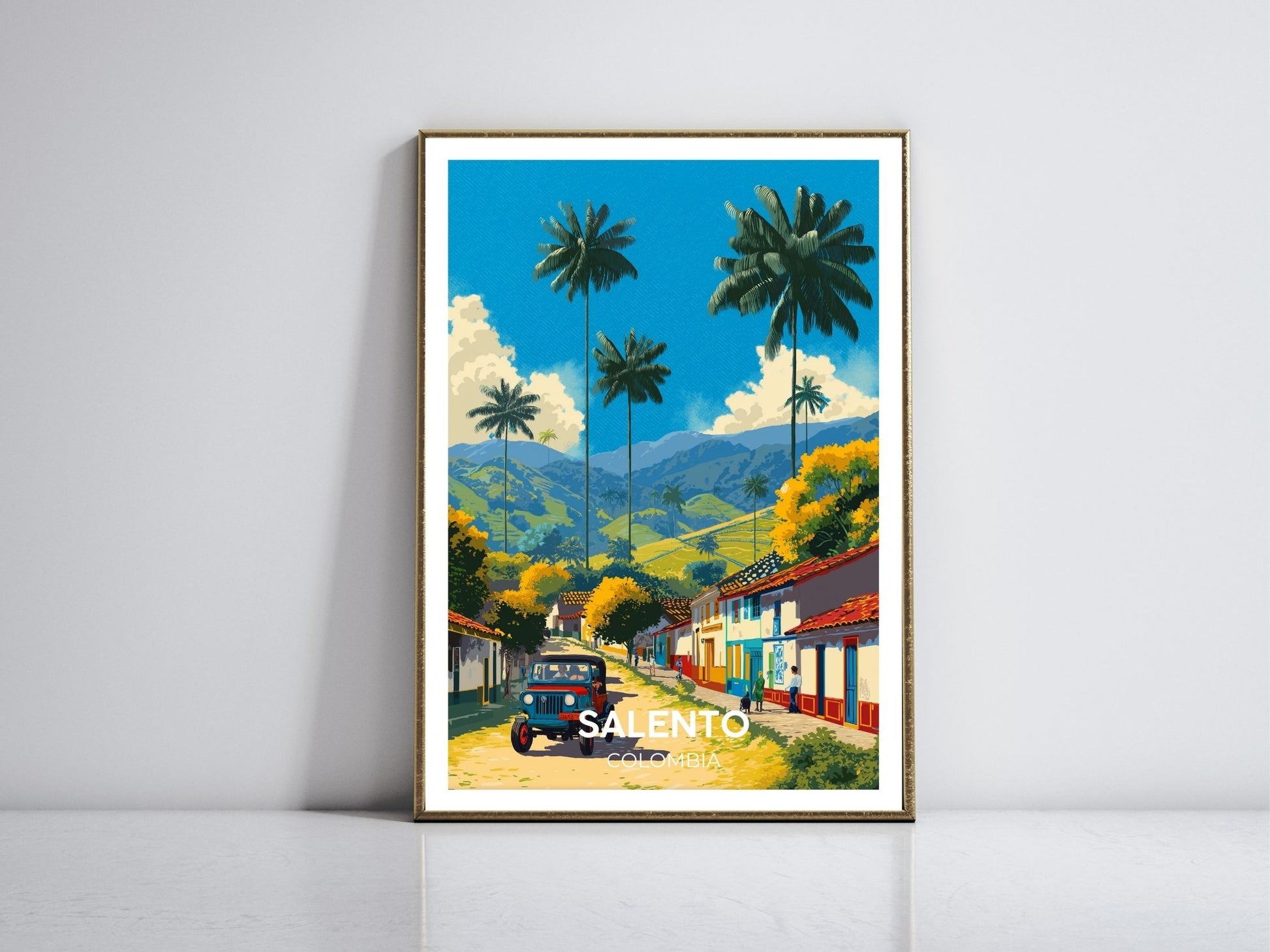 Salento Colombia  framed vintage travel poster – Atlas Prints