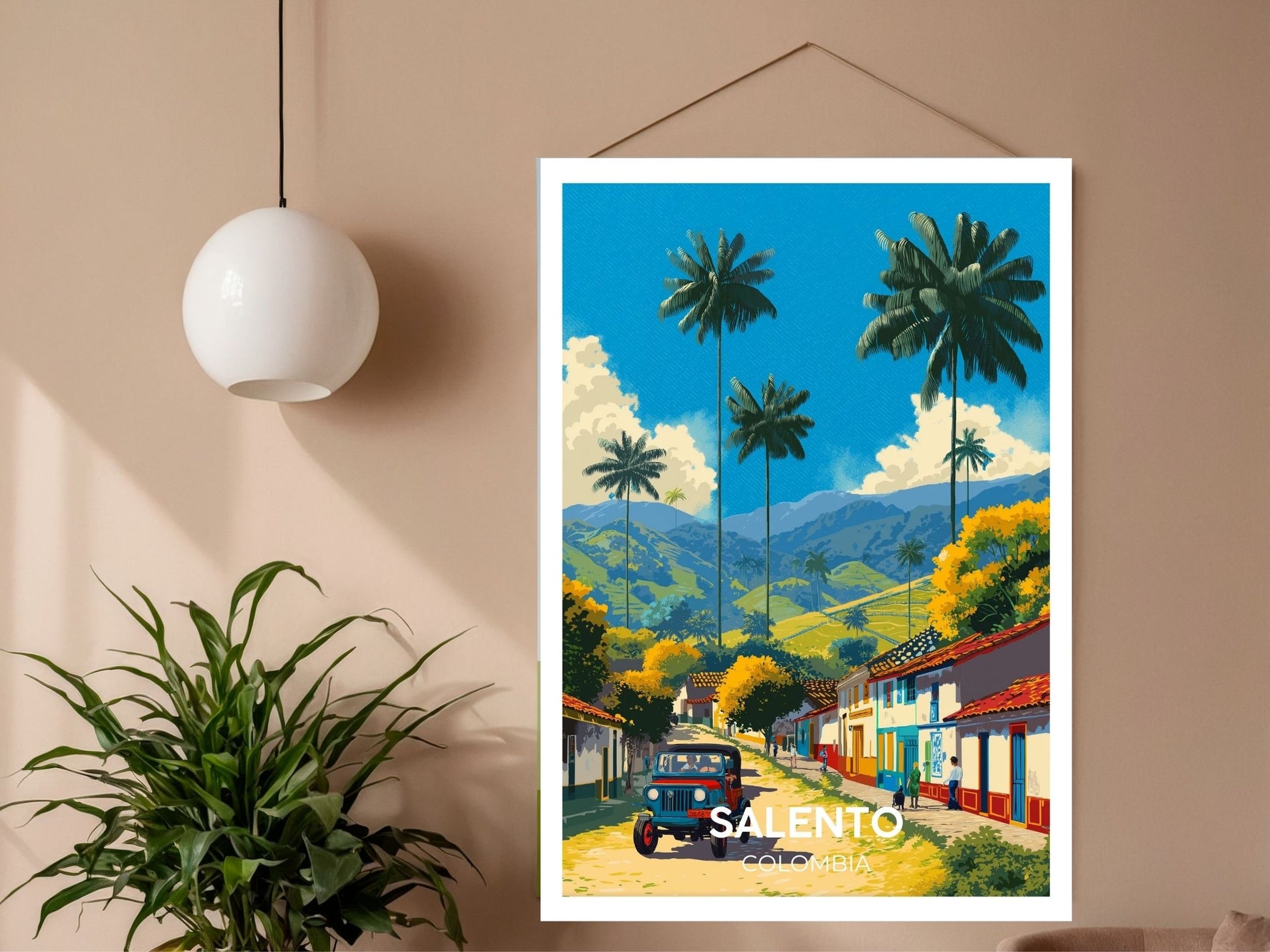 Close-up of Salento Colombia  travel poster matte texture – Atlas Prints