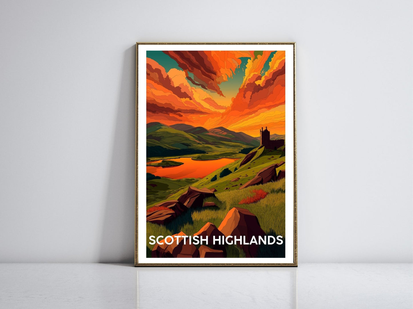 Scottish Highlands framed vintage travel poster – Atlas Prints