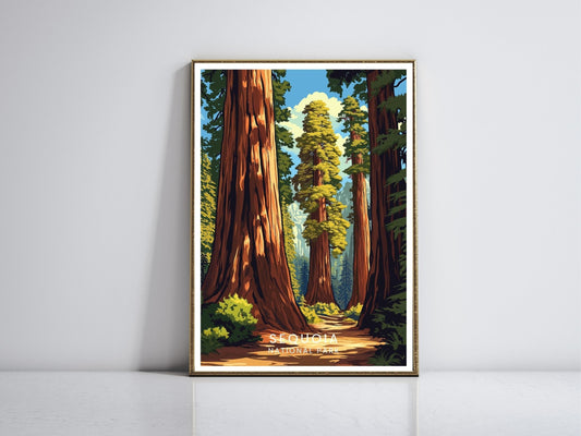 Sequoia National Park framed vintage travel poster – Atlas Prints