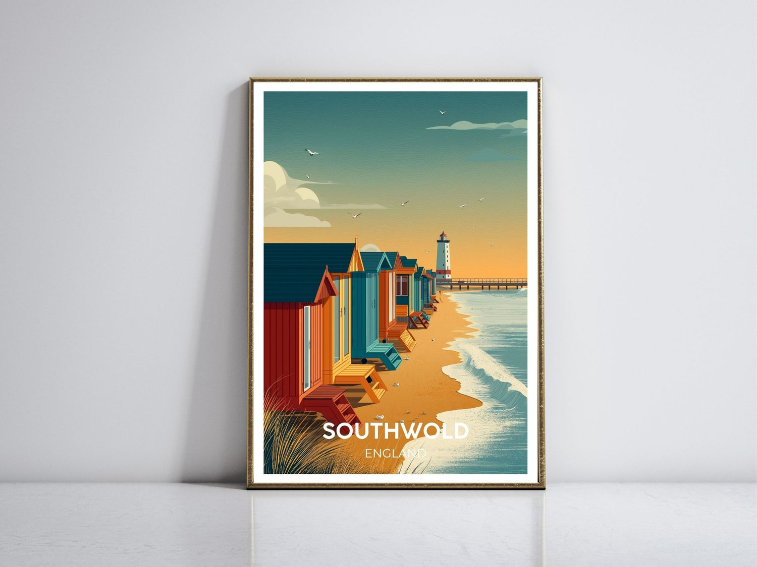 Southwold England framed vintage travel poster – Atlas Prints