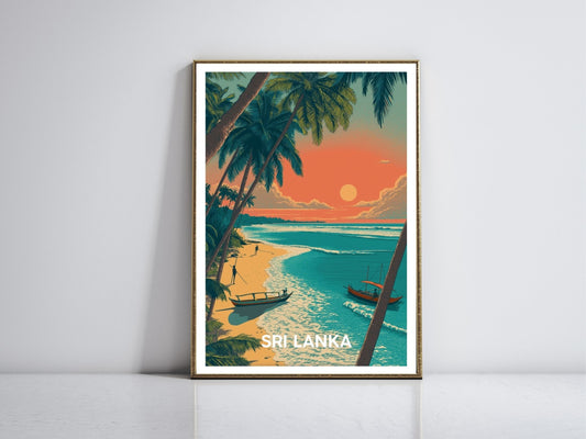 Sri Lanka framed vintage travel poster – Atlas Prints