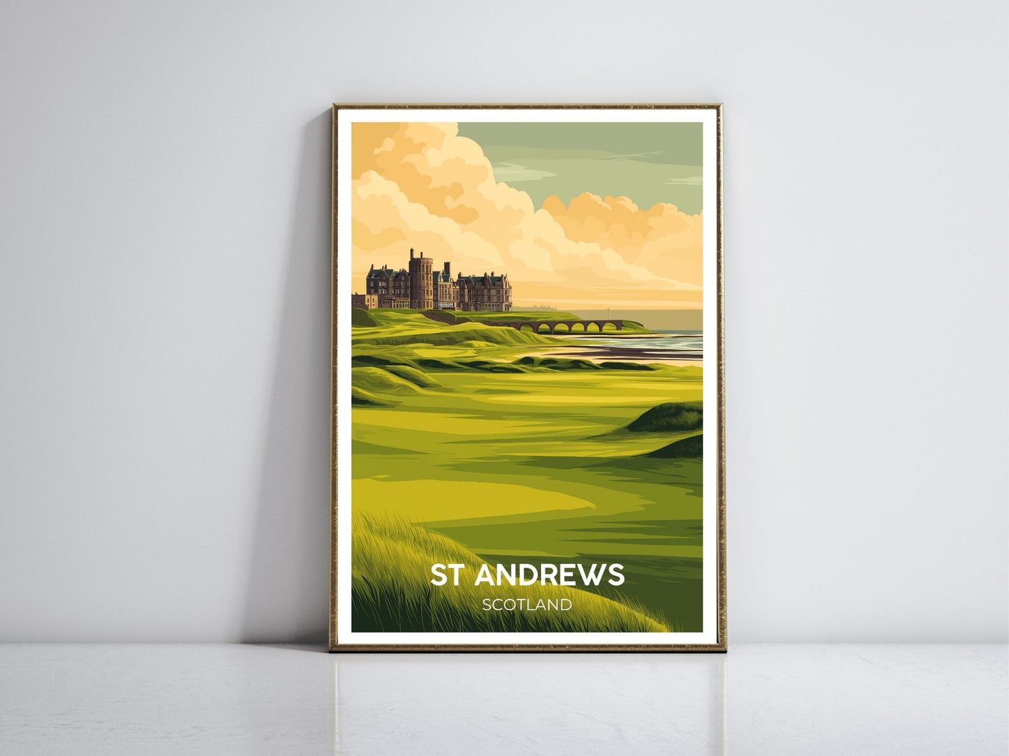 St Andrews Scotland framed vintage travel poster – Atlas Prints