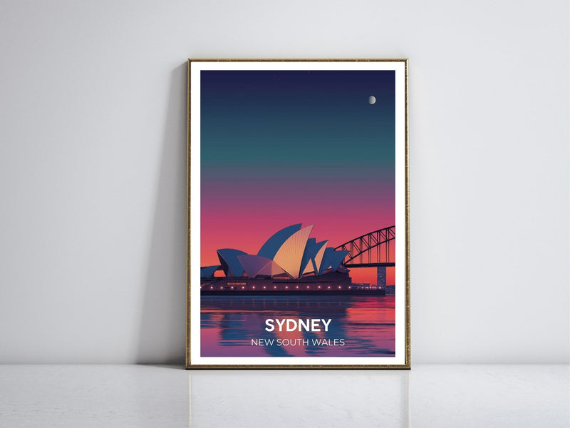 Sydney Australia framed vintage travel poster – Atlas Prints