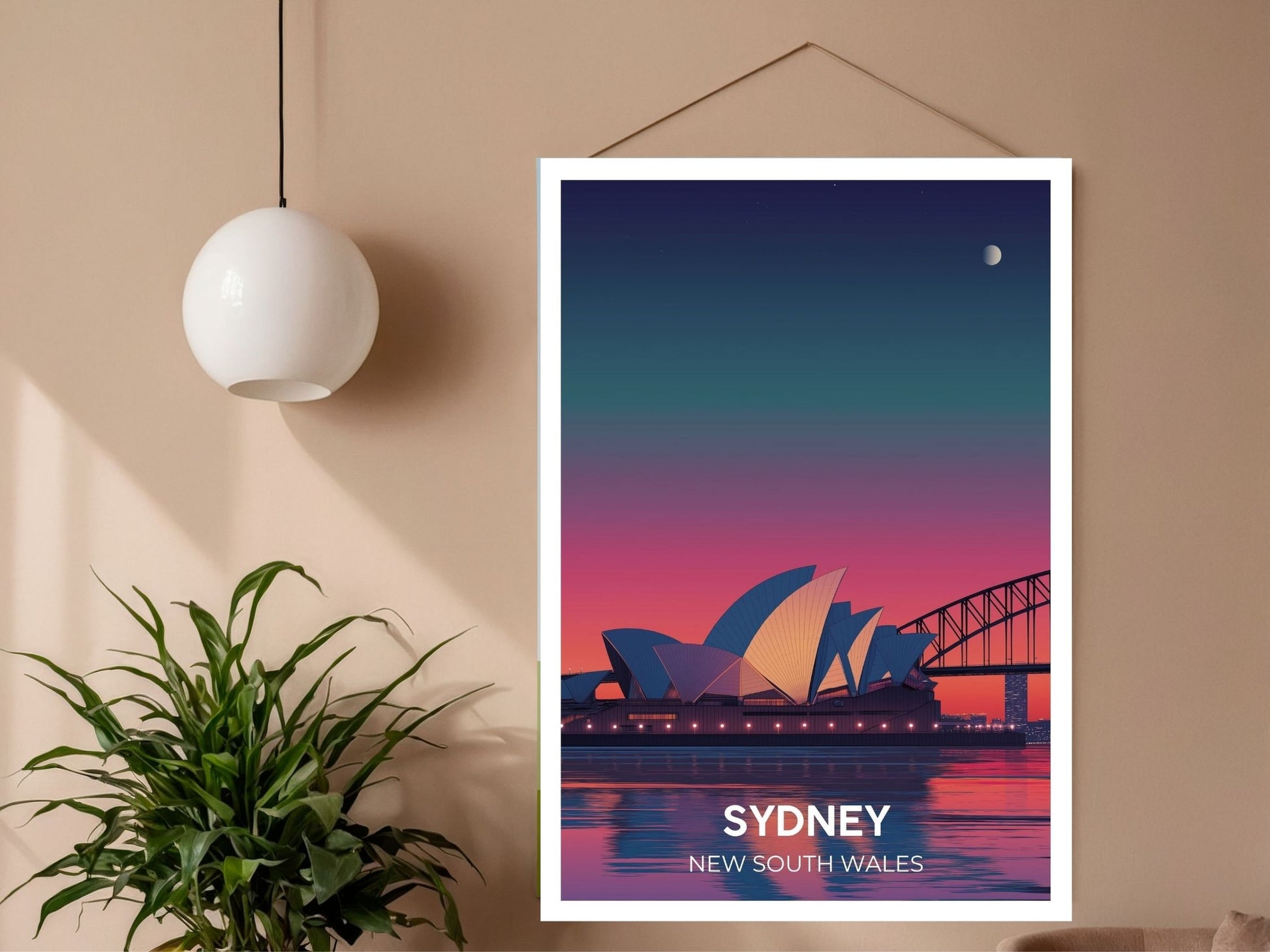 Close-up of Sydney Australia travel poster matte texture – Atlas Prints