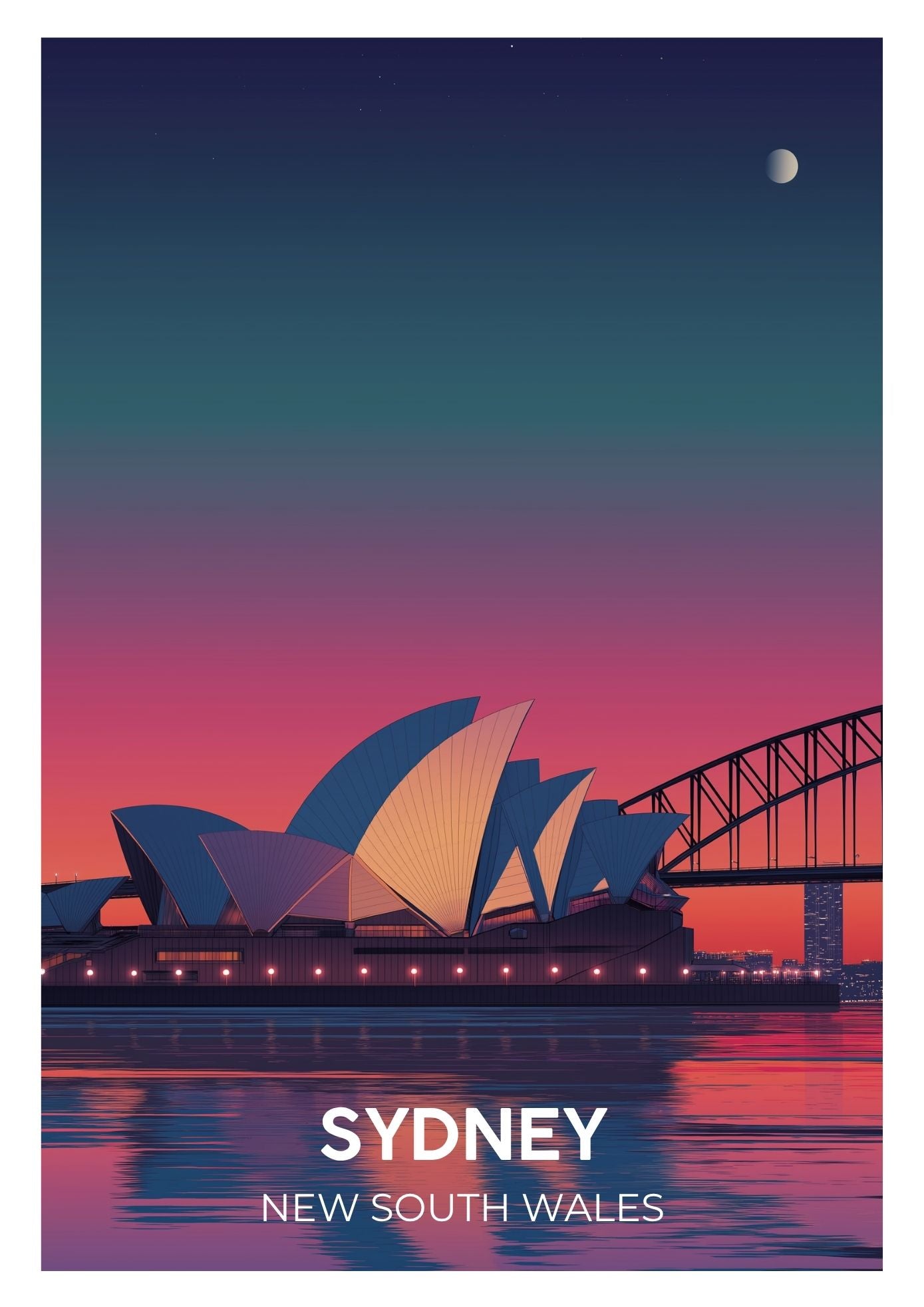 Vintage Sydney Australia travel poster wall art print – Atlas Prints