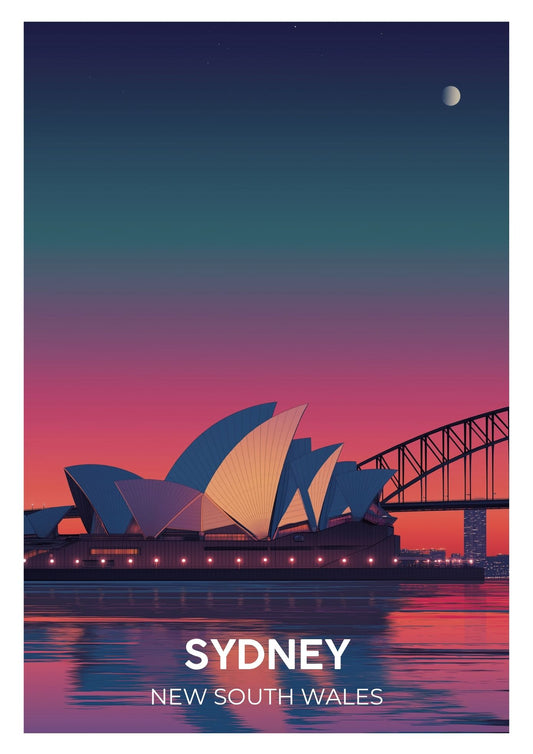 Vintage Sydney Australia travel poster wall art print – Atlas Prints