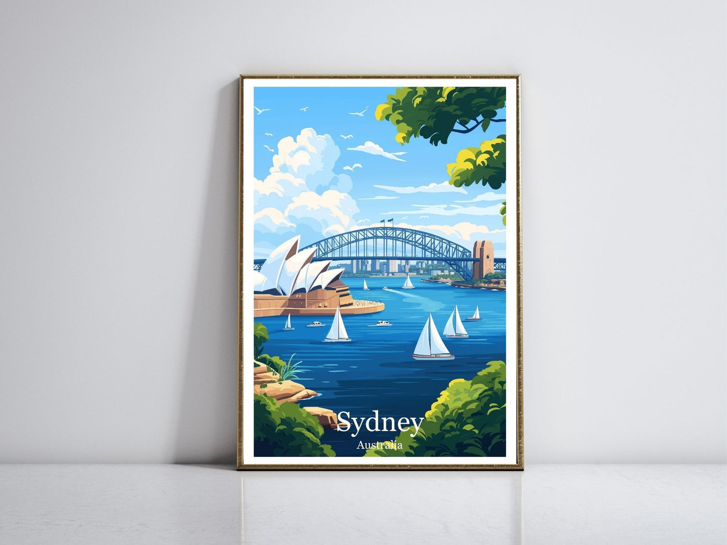 Sydney framed vintage travel poster – Atlas Prints