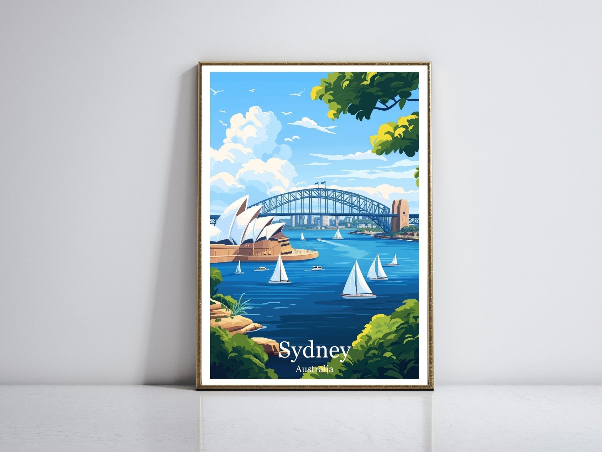 Sydney framed vintage travel poster – Atlas Prints