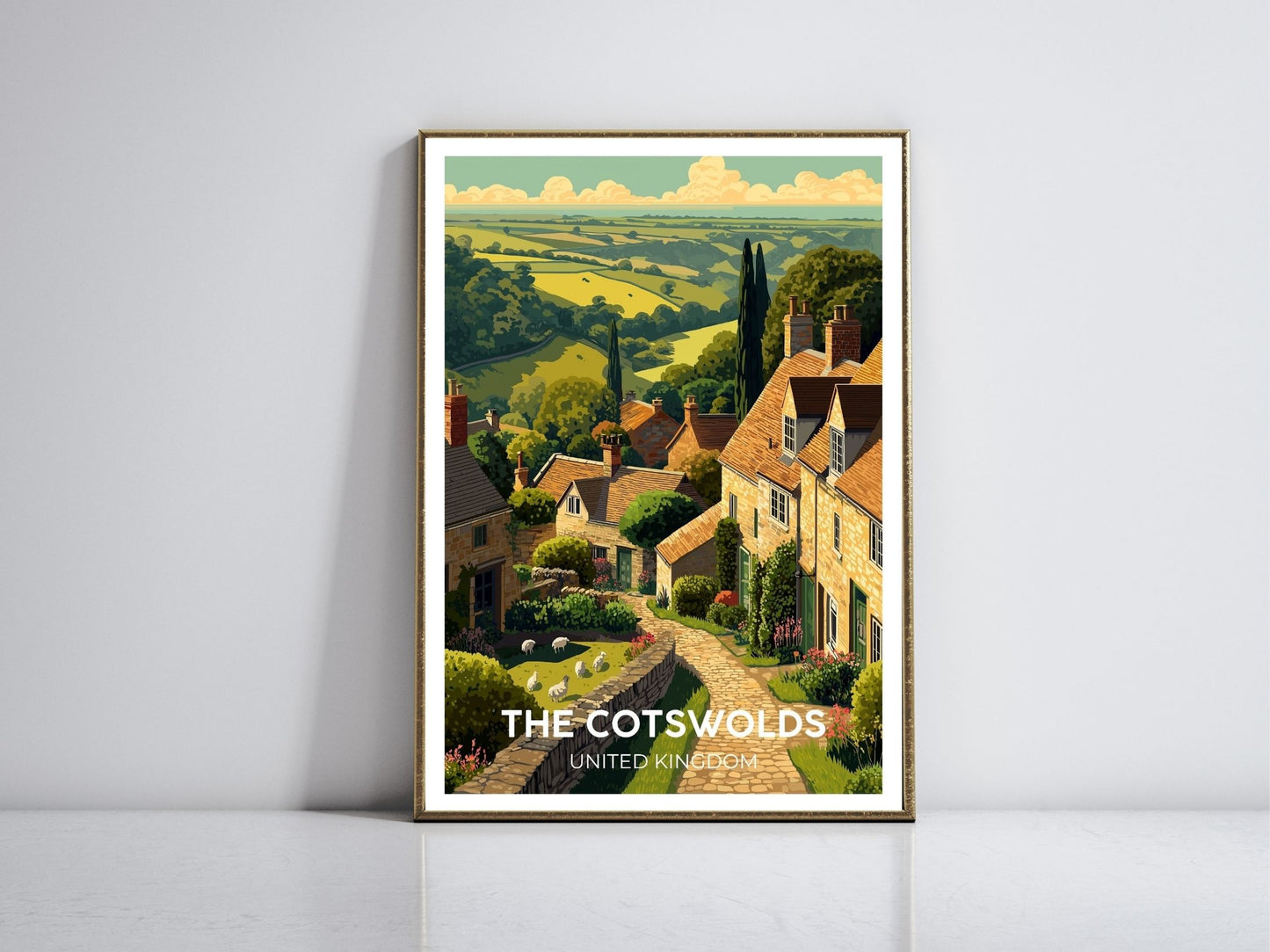 The Cotswolds United Kingdom framed vintage travel poster – Atlas Prints